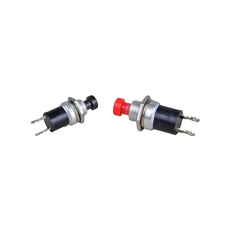 Kd-163 - #163 Quickie Switches (Spst) Push Button Switch - Black (Closed) & Red (Open) 1