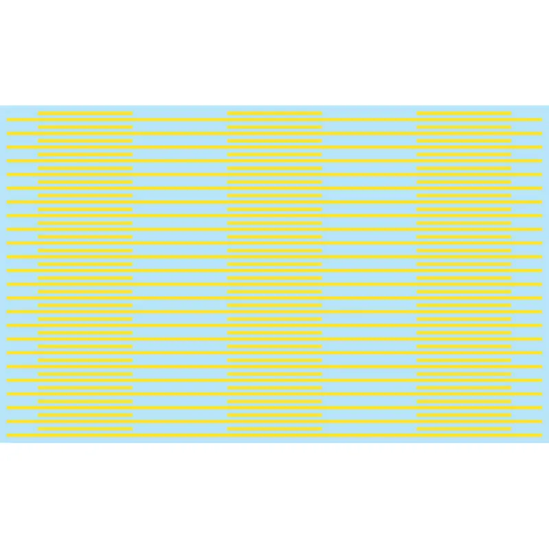 Kd-3124 - #3124 Street Decal - Solid Dash Yellow Lines (Ho Scale) 1