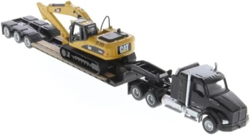 Kenworth T880 With Lowboy Trailer And Cat 320D Hydraulic Excavator (Ho Scale) 1