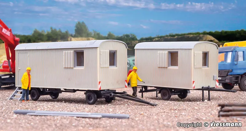 Kibri - 10278 - Construction Trailer Kit - 2Pc (Ho Scale) 1