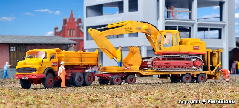 Kibri - 14125 - Mb Round Bonnet 2632 Ak With Low-Loader Trailer Kit - Edition Emil Bölling (Ho Scale) 1