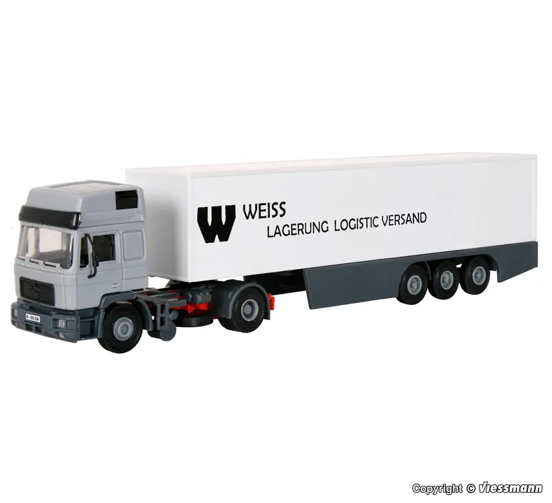 Kibri - 14661 - Man Hd With Box Body Semi-Trailer Kit (Ho Scale) 1