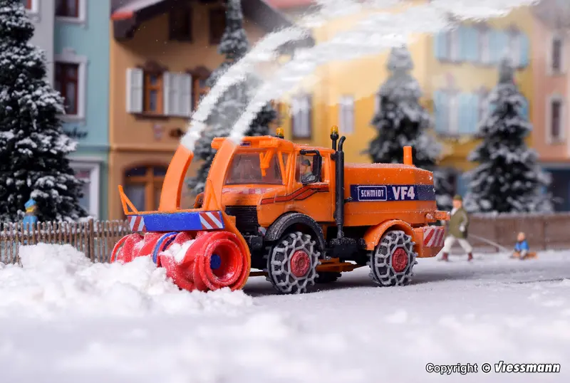 Kibri - 15011 - Unimog With Rotary Snow Blower And Winter Set Kit (Ho Scale) 1