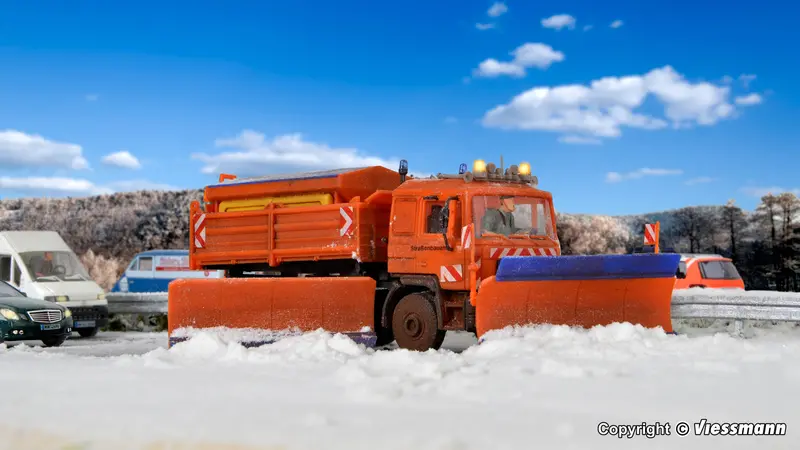 Kibri - 15219 - Man Motorway Snowplough Truck With Side Plough Kit (Ho Scale) 1