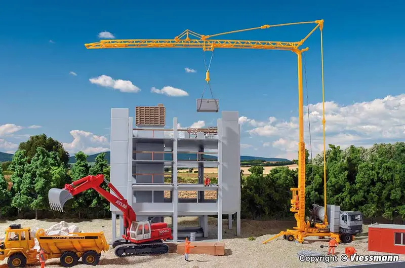 Kibri - 15708 - Liebherr Sk 20 With 2 Trailers Kit (Ho Scale) 1