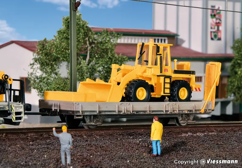 Kibri - 16308 - Robel Trailer 55.54 With Construction Equipment Kit (Ho Scale) 1