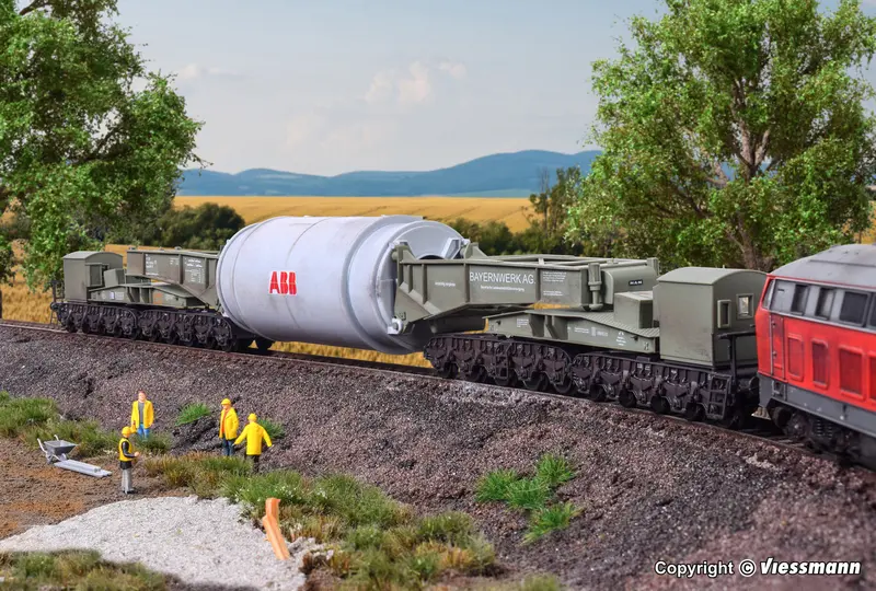 Kibri - 16507 - Man Low-Loader Wagon Uaai 678.9 With Generator Stator Kit (Ho Scale) 1
