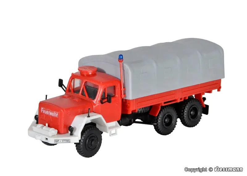 Kibri - 18264 - Fire Brigade Magirus Jupiter With Platform And Tarpaulin Kit (Ho Scale) 2