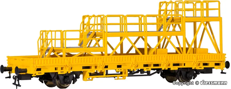 Kibri - 26262 - Low Side Car With Platform Gleisbau - Finished Model (Ho Scale) 2