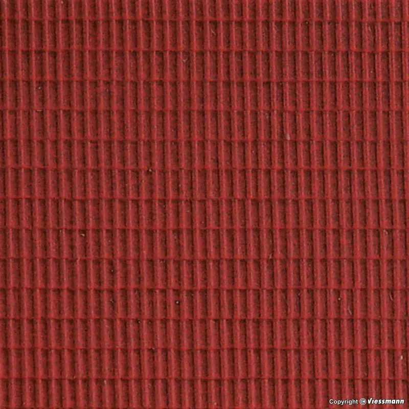 Kibri - 34142 - Roof Plate - Red - 20 X 12 Cm (Ho Scale) 1