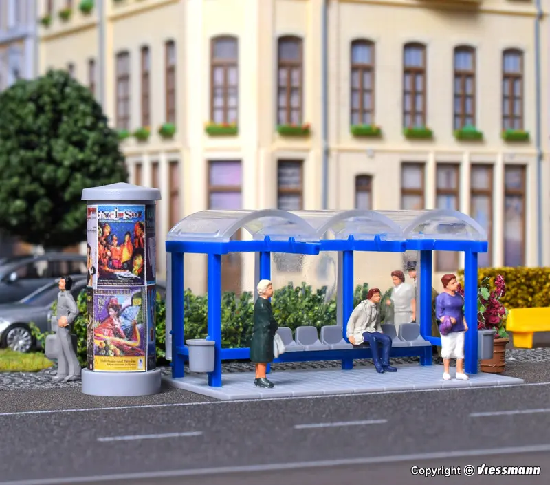 Kibri - 38142 - Deco Set Bus Stop Kit (Ho Scale) 1