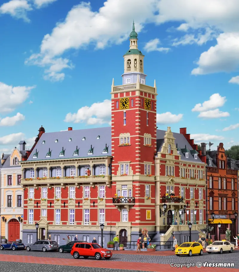 Kibri - 38381 - Town Hall Kit - Leer (Ho Scale) 1
