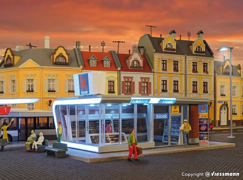 Kibri - 39008 - Modern Kiosk Kit Incl. Led Lighting (Ho Scale) 1