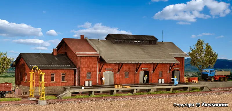 Kibri - 39462 - Freight Shed Kit With Extra Loading Platform (Ho Scale) 1