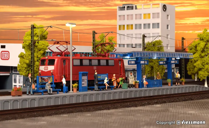 Kibri - 39557 - Modern Platform Kit With Led Lighting (Ho Scale) 1