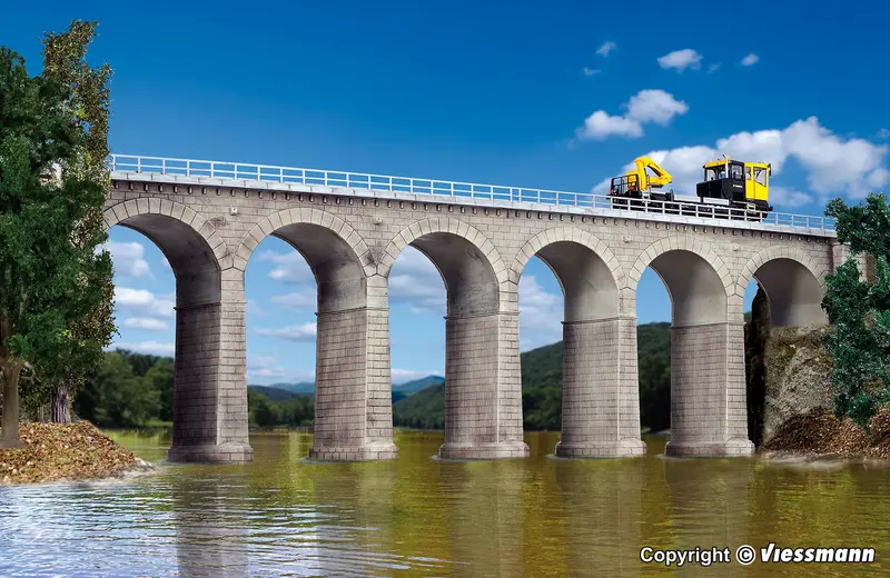Kibri - 39724 - Aachtal-Viaduct Kit With Ice Breaking Pillars - Single Track (Ho Scale) 1
