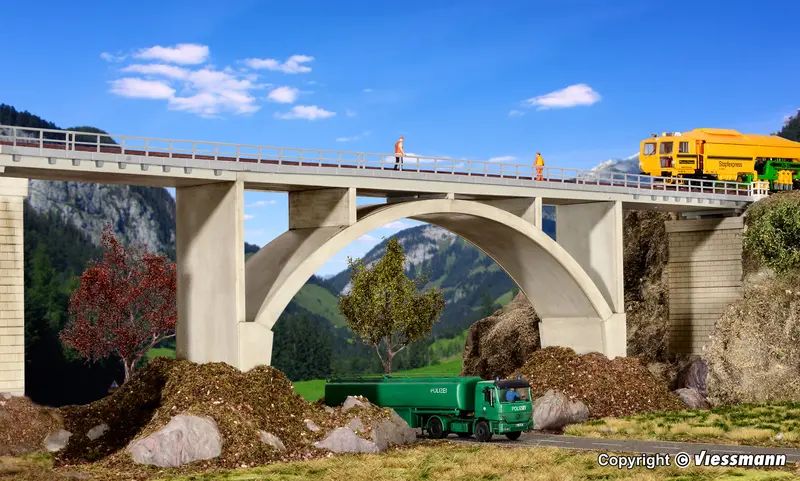 Kibri - 39740 - Prestressed Concrete Bridge - Single Track (Ho Scale) 1