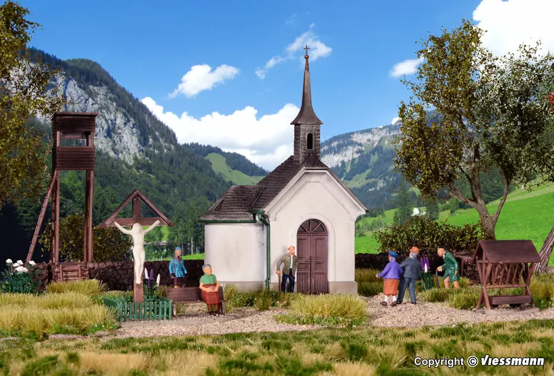 Kibri - 39780 - Chapel With Accessories In Hirschbichl Kit (Ho Scale) 1
