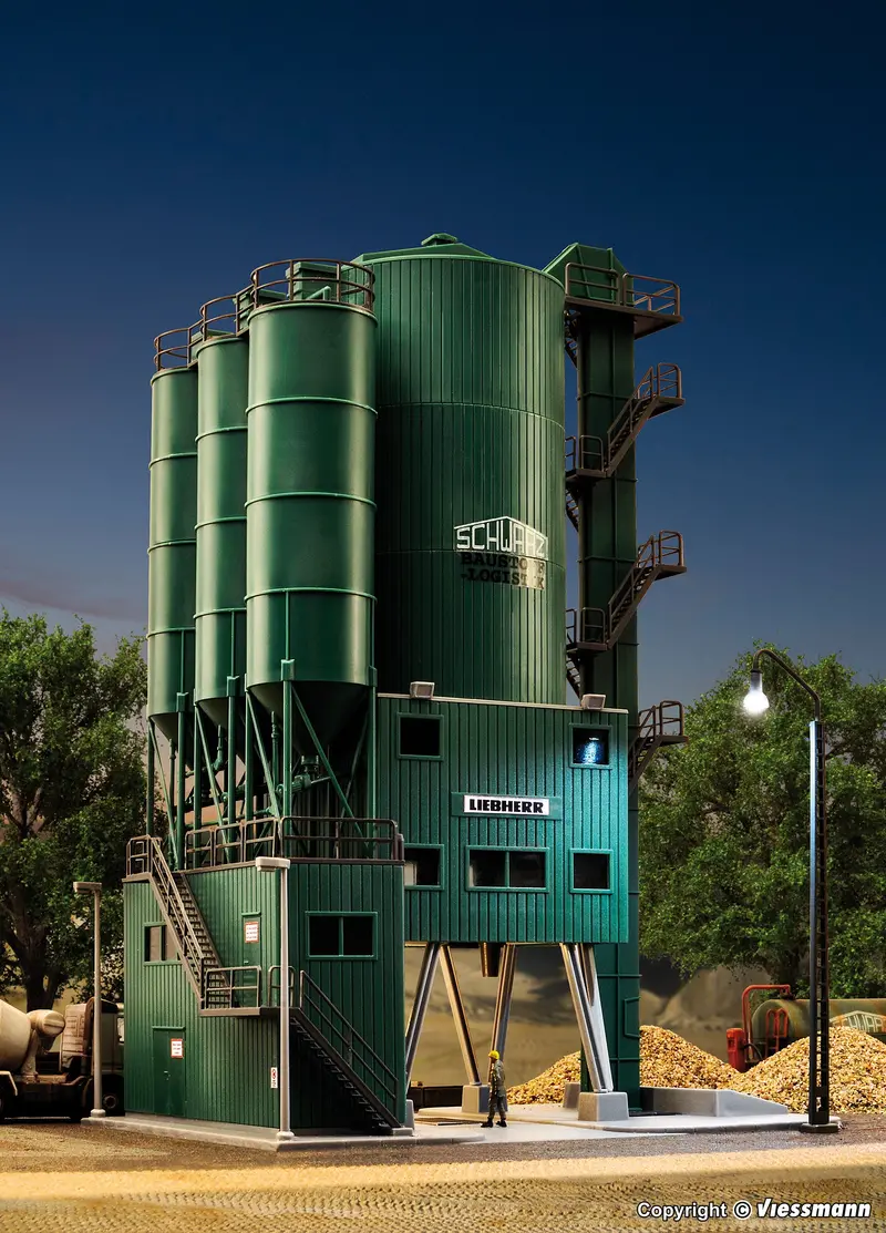 Kibri - 39930 - Concrete Factory Kit - Schwarzbau (Ho Scale) 1