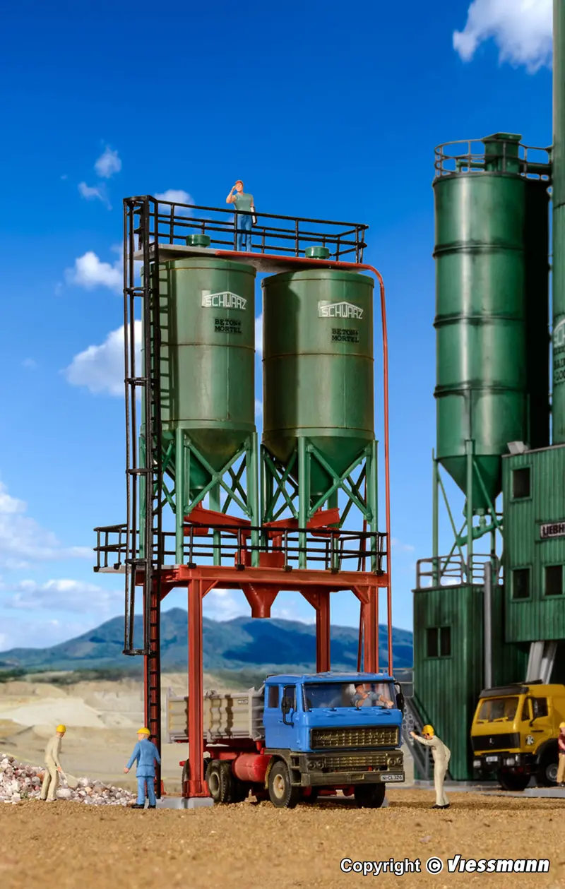 Kibri - 39931 - Double Silo Kit - Schwarzbau (Ho Scale) 1