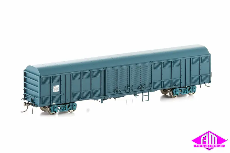 Kly Louvered Van State Rail Ptc Blue 4 Car Pack Nlv-4 1