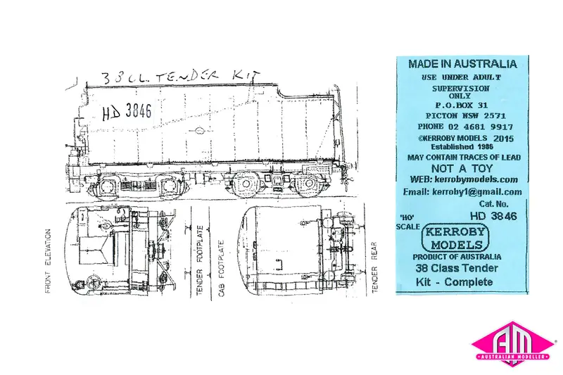 Km-Hd3846 38 Class Tender Kit Complete 1