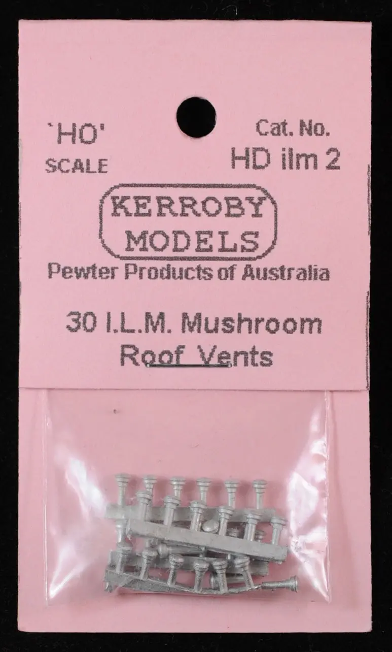 Km-Hdilm2 - 30 I.L.M. Mushroom Roof Vents (Ho Scale) 1