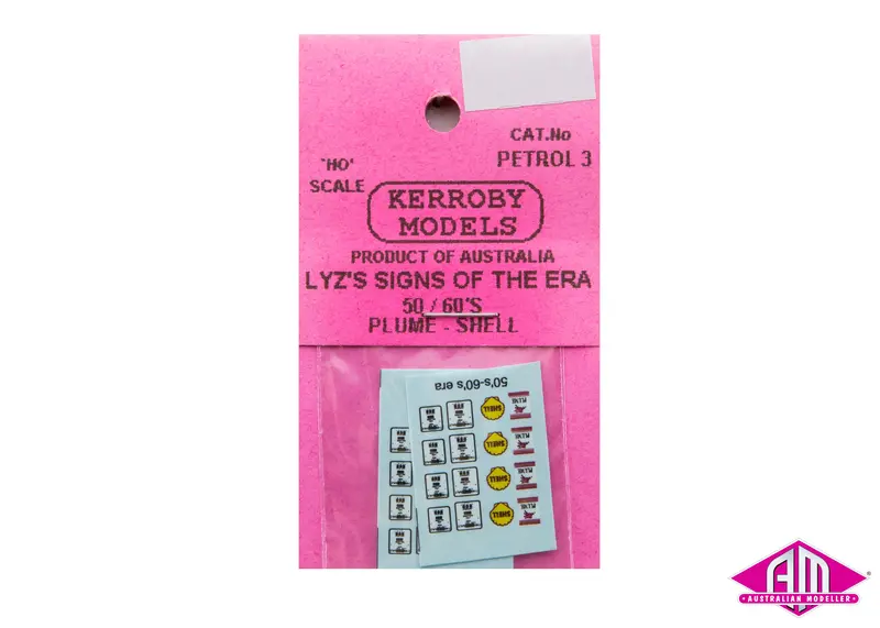 Km-Petrol3 - Lyz's Signs Of The Era - 50/60'S Plume Shell (Ho Scale) 1