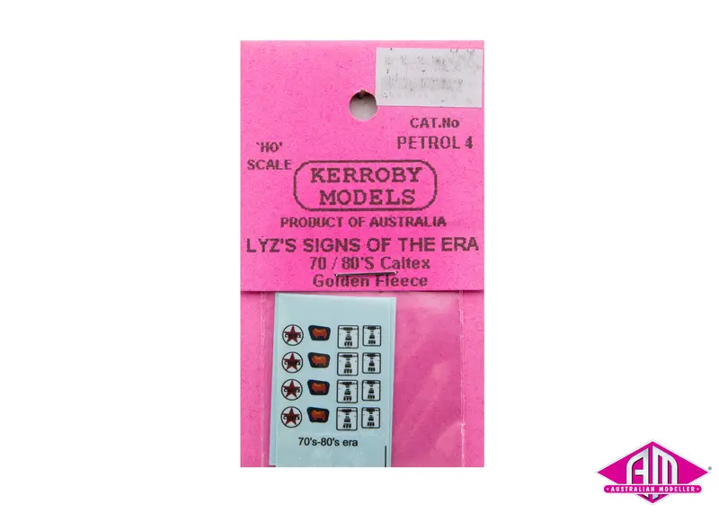 Km-Petrol4 - Lyz's Signs Of The Era - 70/80'S Caltex Golden Fleece (Ho Scale) 1