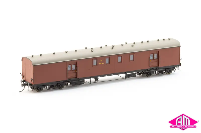 Kp Mail Van Kp 732, Plain Bearing Bogies, Indian Red, Weathered Roof (Kp 002) 1