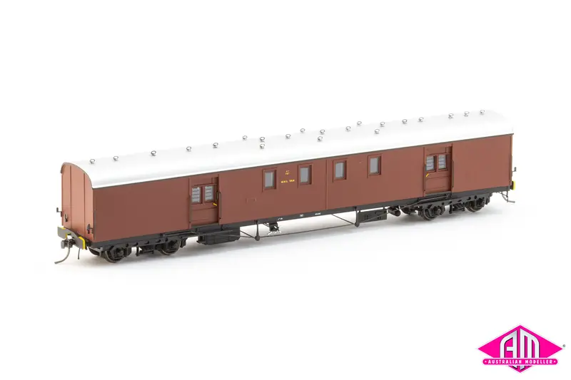 Kp Mail Van Kp 787, Roller Bearing Bogies, Indian Red, Silver Roof (Kp 003) 1