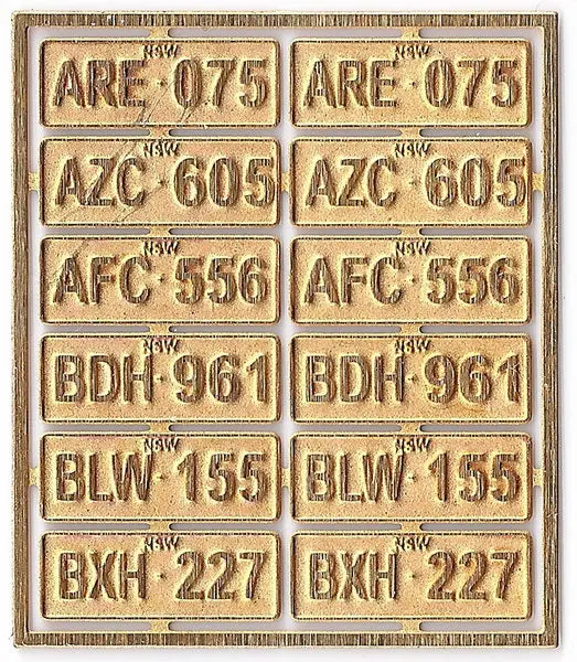 Krm-7001Ab - Nsw Vehicle Number Plates - Set A - B (7Mm Scale) 1