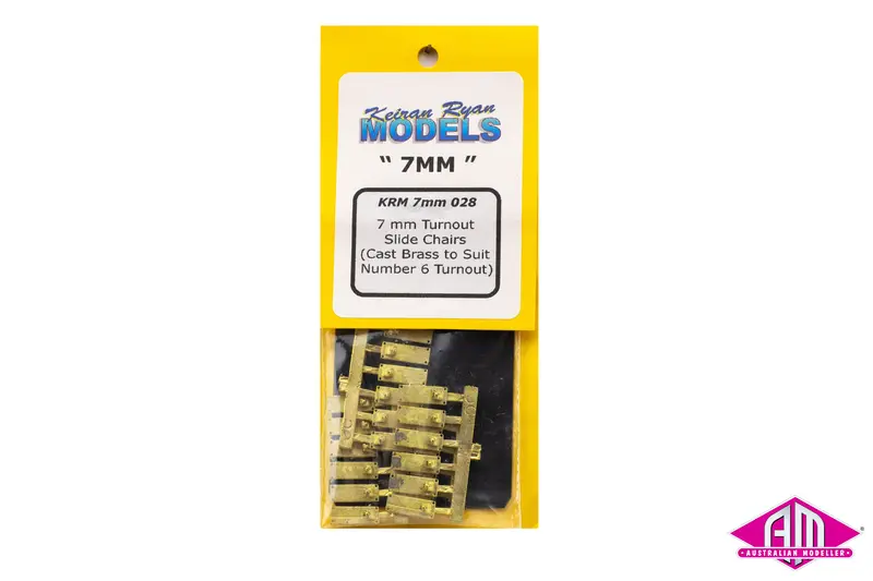 Krm-7028 - Turnout Slide Chairs - Cast Brass To Suit #6 Turnout (7Mm Scale) 1