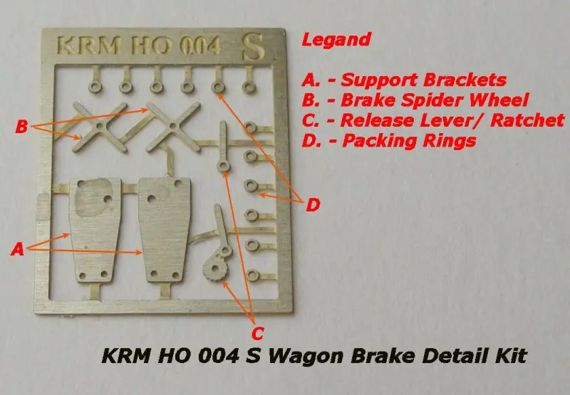 Krm-Ho004.5 - Brake Detail For "Austrains" S Wagon - 5Pc (Ho Scale) 1