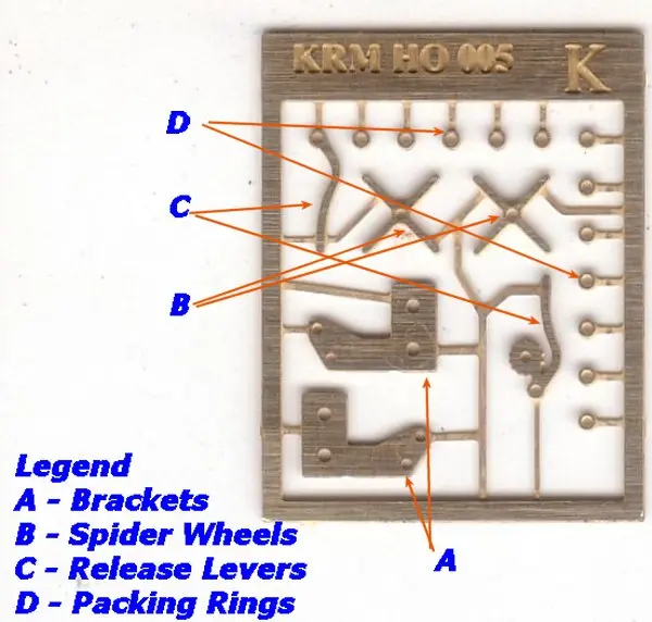 Krm-Ho005.5 - Brake Detail For "Austrains" K Wagon - 5Pc (Ho Scale) 1