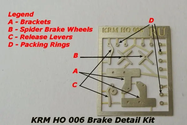 Krm-Ho006.5 - Brake Detail For Trainorama Ru/Ul Hoppers - 5Pc (Ho Scale) 1