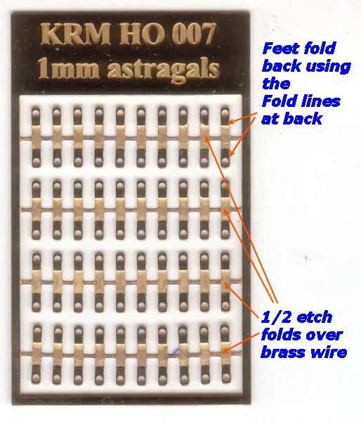 Krm-Ho007 - Astragals (Downpipe Brackets) Suitable For 1Mm Wire (Ho Scale) 1