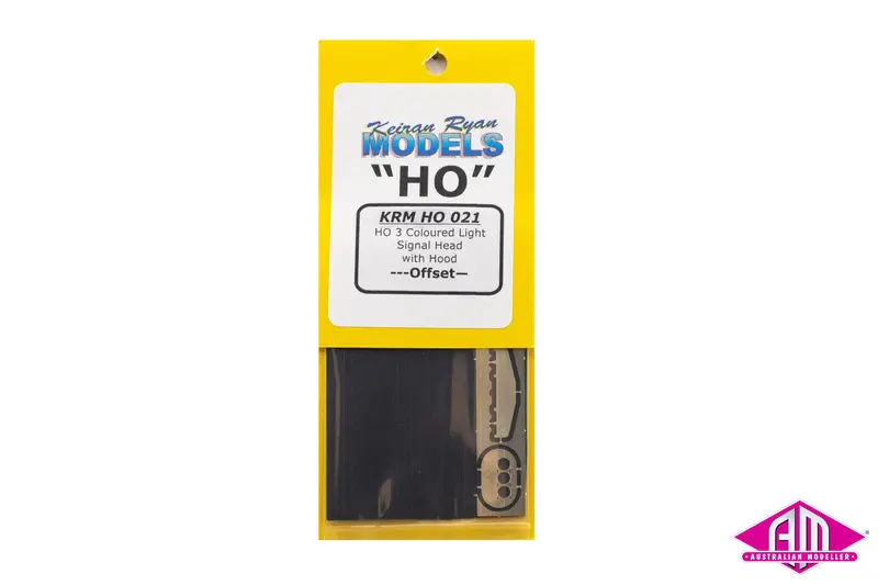 Krm-Ho021 - 3 Coloured Light Signal With Hood - Offset (Ho Scale) 1
