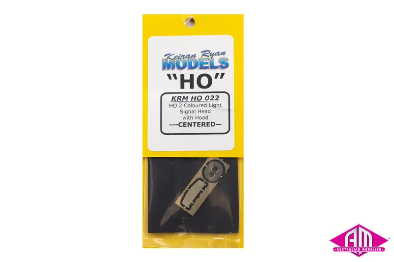 Krm-Ho022 - 2 Coloured Light Signal Head With Hood - Centered (Ho Scale) 1