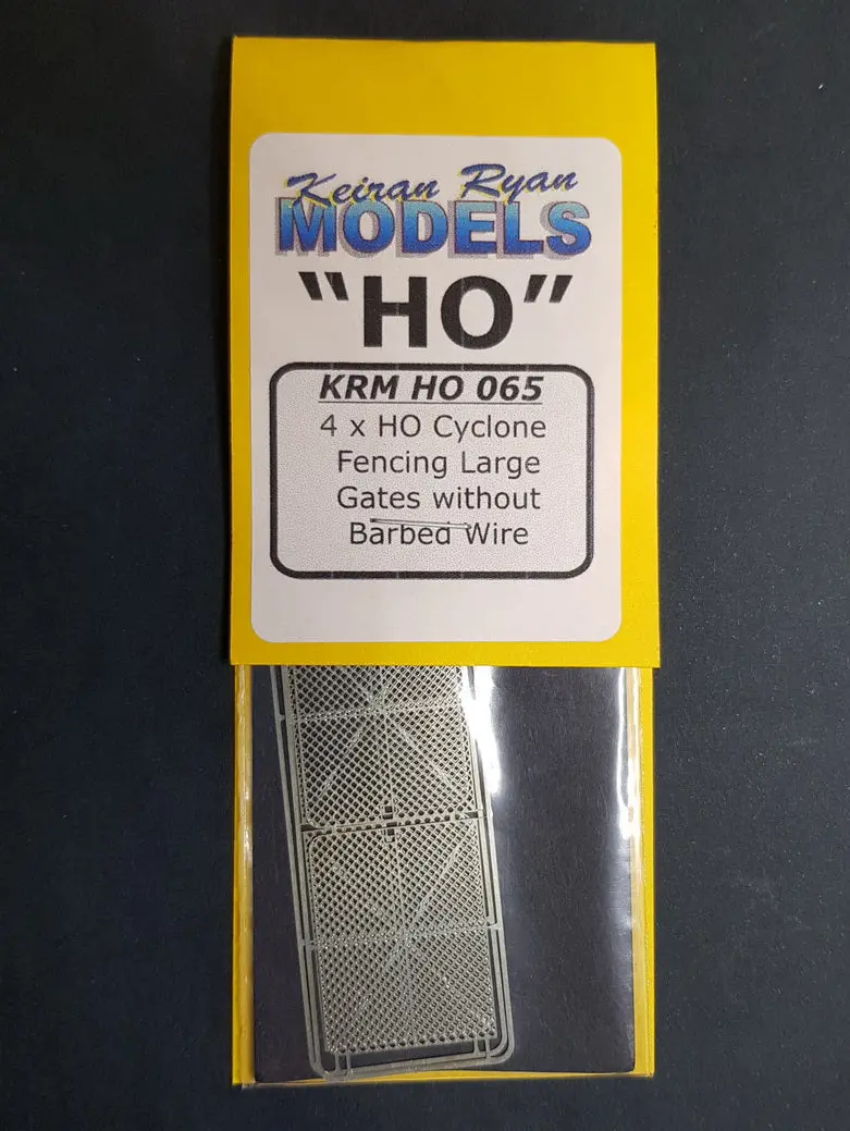 Krm-Ho065 - Cyclone Fencing Large Gates Without Barbed Wire - 4Pc (Ho Scale) 1