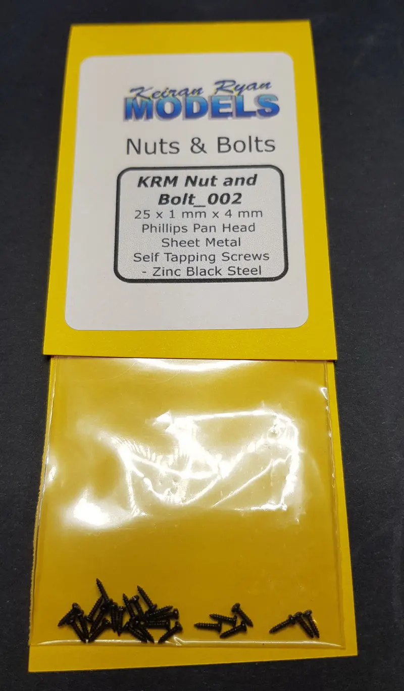 Krm-Nb002 - Phillips Pan Head Sheet Metal Self Tapping Screws - 25Pc (1Mm X 4Mm) 1