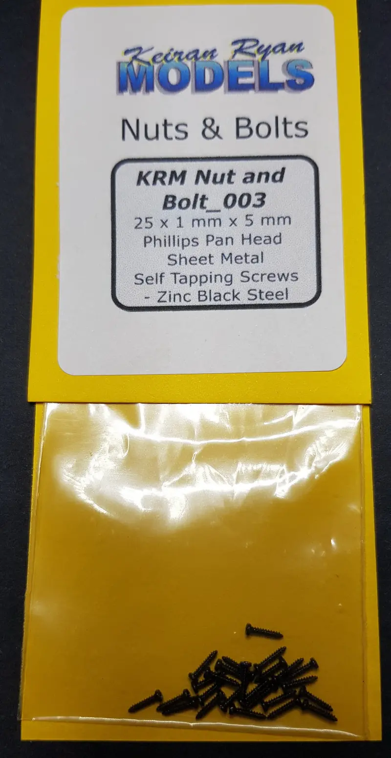Krm-Nb003 - Phillips Pan Head Sheet Metal Self Tapping Screws - 25Pc (1Mm X 5Mm) 1