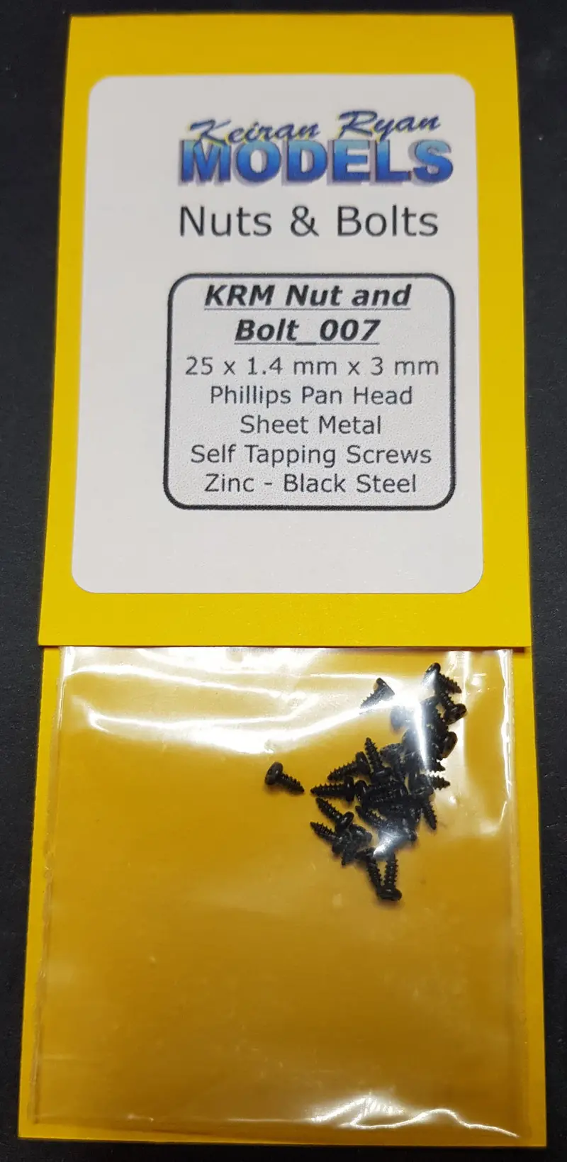 Krm-Nb007 - Phillips Pan Head Sheet Metal Self Tapping Screws - 25Pc (1.5Mm X 3Mm) 1