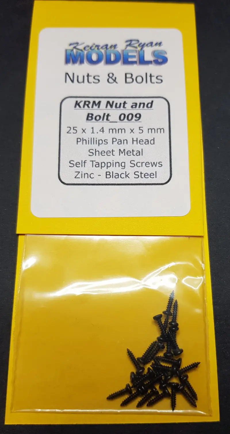 Krm-Nb009 - Phillips Pan Head Sheet Metal Self Tapping Screws - 25Pc (1.4Mm X 5Mm) 1
