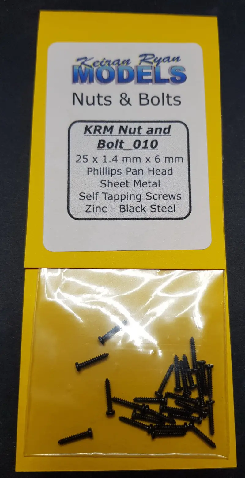 Krm-Nb010 - Phillips Pan Head Sheet Metal Self Tapping Screws - 25Pc (1.4Mm X 6Mm) 1
