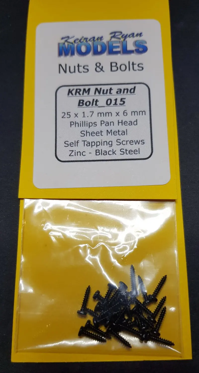 Krm-Nb015 - Phillips Pan Head Sheet Metal Self Tapping Screws - 25Pc (1.7Mm X 6Mm) 1