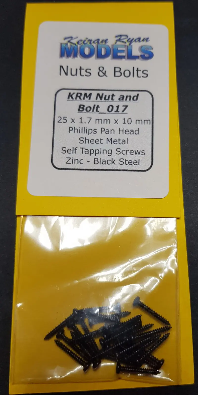 Krm-Nb017 - Phillips Pan Head Sheet Metal Self Tapping Screws - 25Pc (1.7Mm X 10Mm) 1