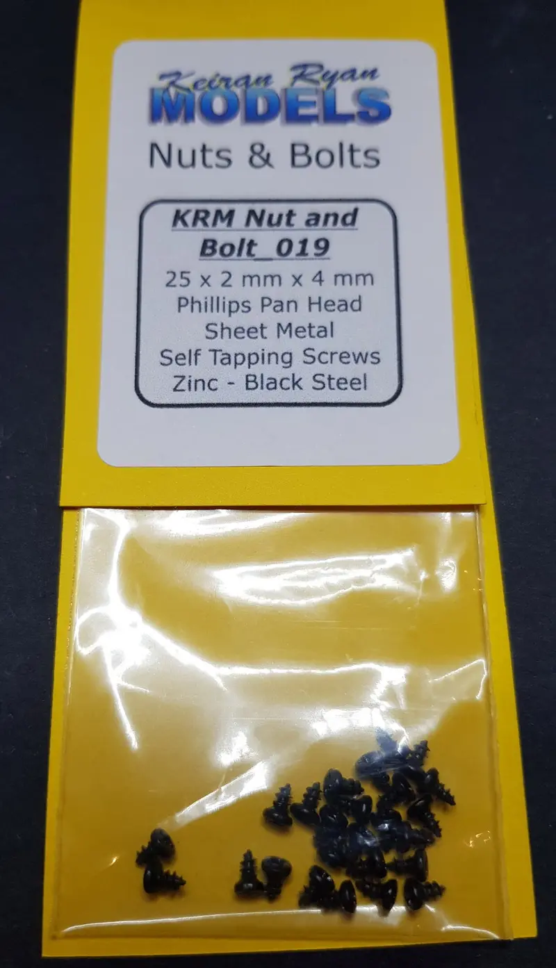 Krm-Nb019 - Phillips Pan Head Sheet Metal Self Tapping Screws - 25Pc (2Mm X 4Mm) 1