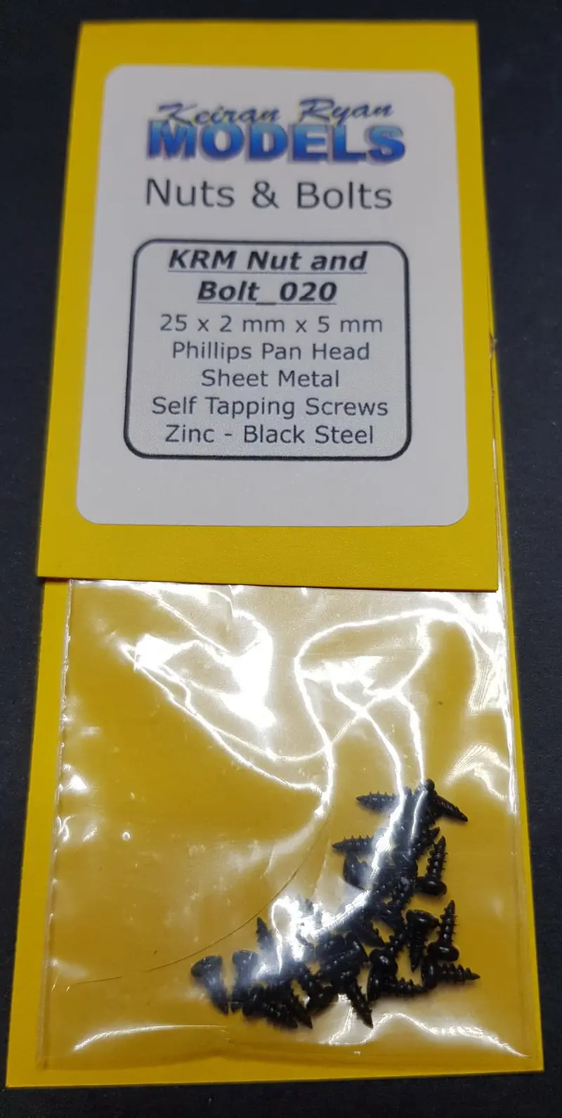 Krm-Nb020 - Phillips Pan Head Sheet Metal Self Tapping Screws - 25Pc (2Mm X 5Mm) 1