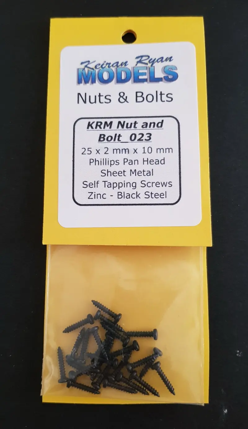 Krm-Nb023 - Phillips Pan Head Sheet Metal Self Tapping Screws - 25Pc (2Mm X 10Mm) 1